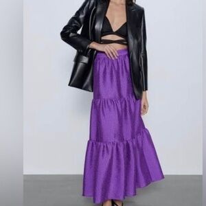 Zara Purple Maxi Skirt